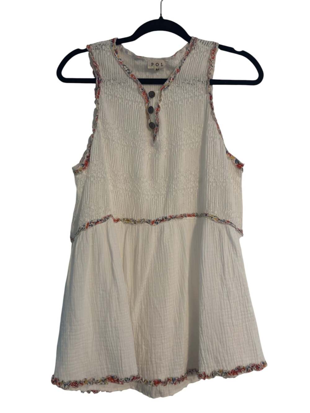 POL Beachy Sleeveless A-line Fit Top M - Picture 2 of 5